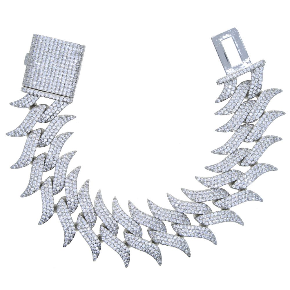 Men's Jewelry Set Fashion Men's Personality Hip Hop New 30mm Wide Thorn Cuban Bracelets_ipsvogv.com