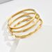 3pcs/set Stainless Steel Gold Bracelet Set With Diamond Nails High End Four Leaf Clover Bracelet Gold Bangles_ipsvogv.com