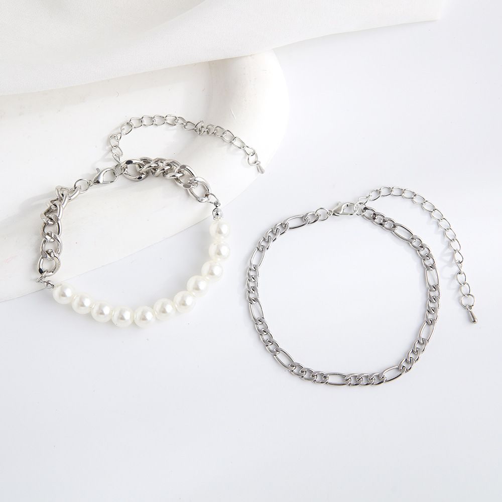 Minimalist Style Personality Fashion Creative Versatile Niche Spliced Pearl Men's Bracelet_ipsvogv.com