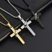 Men's Jewelry Stainless Steel Personality Cross Necklace Hip Hop Long Pendant Accessories_ipsvogv.com