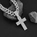 Minimalist Personalized Chain, Niche Design With Full Diamond Cross And Buckle Cuban Chain_ipsvogv.com