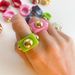 Women’s Jewelry Set Fashion Personality Resin Ring Retro Design Acrylic Diamond Gemstone Ring Female Cute Childlike_ipsvogv.com