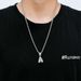 Hip hop necklace rock sugar square zirconium English letter pendant fashion hip hop men and women letter trendy personality necklace_ipsvogv.com