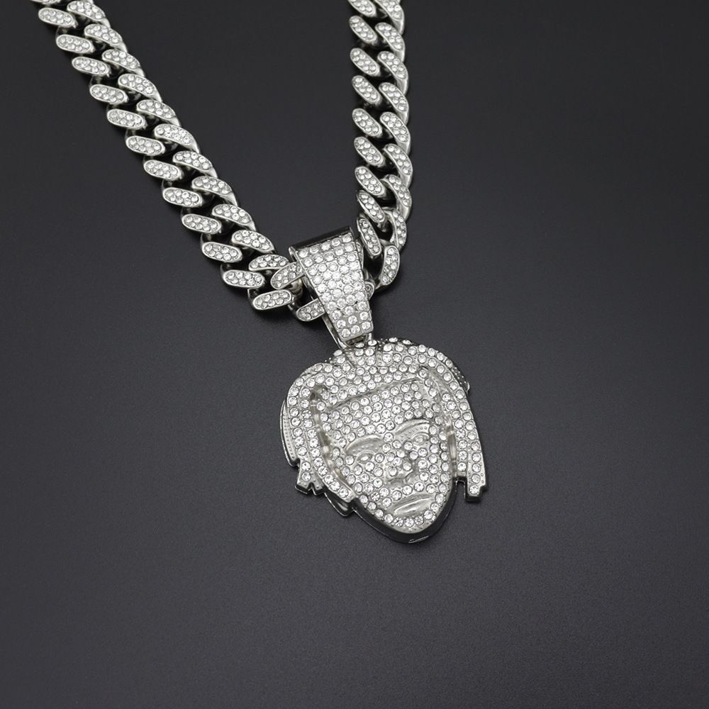 Hiphop Diamond Studded Personalized Hip Hop Rapper Xxxtentacion Avatar Pendant New Product_ipsvogv.com
