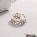 Frch Designer Pearl Copper Plated Coffee Gold Two-piece Ring Set, Niche Fashion Ring, Small And Trdy Handbag For_ipsvogv.com