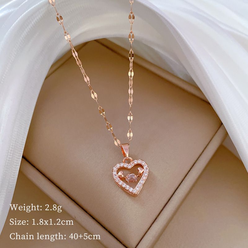 【 】 Rotating And Rotating, Dynamic, Light Luxury, Gorgeous, Full Diamond Necklace, Women's Versatile Clavicle Chain,_ipsvogv.com