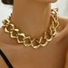 Fashion OL American hip-hop style women's collarbone chain gold-plated exaggerated long necklace versatile niche_ipsvogv.com