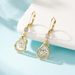 Unisex Real Gold Brass Electroplating Niche Diamond Drop Hollow Earrings Simple Design Ear Buckles_ipsvogv.com
