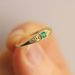 Sanjieins New Minimalist And Fashionable Women's Small Tail Italian Brushed Floral Gold Ring, Fresh Accessory_ipsvogv.com