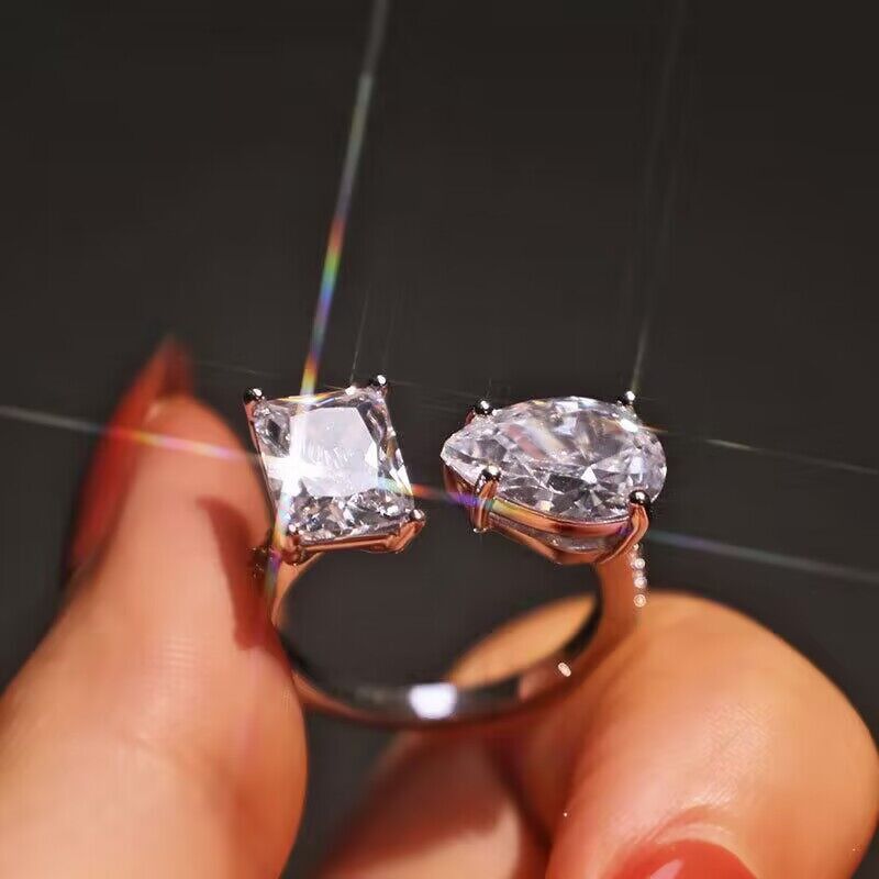 Cao Shi Waterdrop Geometric Ring For Women, Adjustable Square Ring, Fashionable Popular, Small And Popular Style_ipsvogv.com