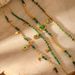Natural Stone Beads Necklace - Gold Plated Stainless Steel Crystal Pendant Clavicle Chain Jewelry_ipsvogv.com