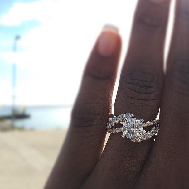 Sanjie's New Rose Gold Plated Women's Micro Set Zircon Full Diamond Ring_ipsvogv.com