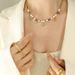 French Style Multiple Materials Splicing Heavy Work To Create Natural Stone Freshwater Pearl Necklace Necklace Clavicle Chain For Girls_ipsvogv.com