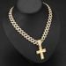 Hip Hop Style Men's Diamond Cross Pendant, Cuban Necklace Accessory, Personalized Street Fashion Accessory_ipsvogv.com