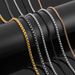 2025 New Arrivals 1 Piece Width 2/2.5/3/3.5/4mm Stainless Steel Square Pearl Chain Figaro Necklace Jewelry for Men Women_ipsvogv.com