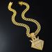 Full Hip Hop Pendant Necklace Hiphop Crown Alloy Diamond Cuban Chain_ipsvogv.com