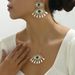 American exaggerated personality, light luxury fashion set, personalized devil's eye earring accessory, long necklace_ipsvogv.com