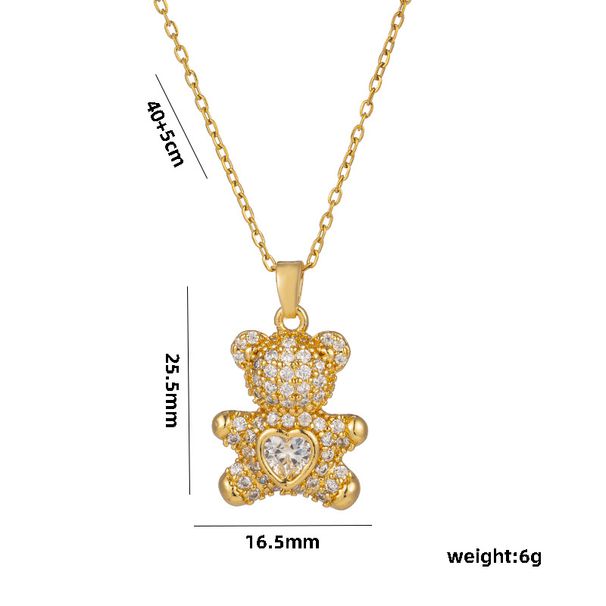 Little Bear Love Dynamic Necklace For Women, Japan South Korea, Sweet Elegant, Creative Personalized Necklace, Light_ipsvogv.com
