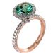 Sanjie New Product Fashionable And Versatile Zircon Women's Two Tone Alloy Inlaid Green Ring_ipsvogv.com