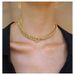 Jewelry, Simple Two Ring Interlocking Necklace For Women, Personalized Single Layer Exaggerated Circle Sweater Chain_ipsvogv.com