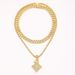 Hip hop alloy full diamond crown diamond high quality fashion necklace set Cuban chain tennis_ipsvogv.com