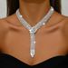 Snake Bone Necklace - Full Diamond Exaggerated Long Chain For Women_ipsvogv.com
