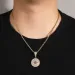 Hip Hop Retro Vintage Compass Goat Pendant Necklace Full 5A Zircon Real Gold Plated Cool Men Jewelry_ipsvogv.com