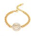Exaggerated K gold sticky diamond spiral mosquito coil titanium steel jewelry set color bracelet personality earrings fashion trend_ipsvogv.com
