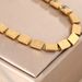 Titanium Steel Necklace Bracelet With Twelve Square Blade Chain, Fashionable And Simple Love Set Accessories That Do Not_ipsvogv.com