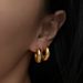 Spot Factory INS Fashionable Niche INS Retro Titanium Steel Solid SHINE Polished C Earrings_ipsvogv.com