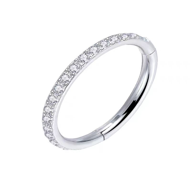 Men And Women's Jewelry Micro Inlaid 316L Nose Ring Ear Bone Stud Multifunctional Earring Hinge_ipsvogv.com