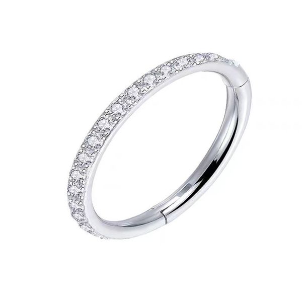 Men And Women's Jewelry Micro Inlaid 316L Nose Ring Ear Bone Stud Multifunctional Earring Hinge_ipsvogv.com