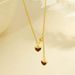 New French Style Niche Wine Red Double Heart Titanium Steel Versatile Heart-shaped Pendant Autumn And Winter Pull-out_ipsvogv.com