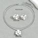Ladies' flower earrings set with personalized inlaid pearls, niche and high-end necklace_ipsvogv.com