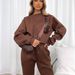 fashion suits for women long-sleeved loose round neck sweatshirt casual sports trousers_ipsvogv.com