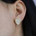Ins Style Jewelry Inlaid Zircon Heart Shaped Tassel Round Thread Earrings Hip Hop Trend Bling Earrings_ipsvogv.com