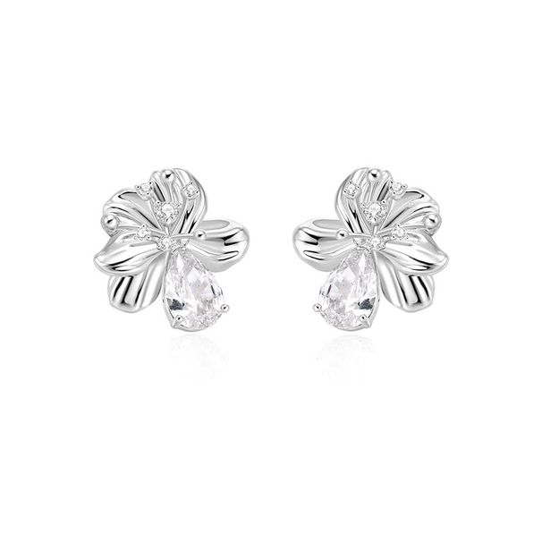 Women's Jewelry Retro Diamond Flower Earrings Light Luxury High End Design Exquisite Fashion Texture Personality Earrings_ipsvogv.com