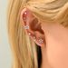 Ins niche geometric flower women's simple zircon inlaid design versatile countryside style earrings_ipsvogv.com