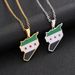 Stainless Steel Syrian Free Army Map And Flag Necklace For Men And Women Couple Sweater Chain Baccessories_ipsvogv.com