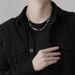 Titanium steel Mobius splicing broken silver necklace men's simple high end sense of all match no fading autumn and winter sweater chain_ipsvogv.com