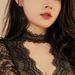 Women Harajuku Choker Jewelry Lolita Cute Black Neck Ring Necklace Sexy Lingerie Accessories Lace Strap_ipsvogv.com