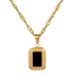 【 Full Body Titanium Steel 】 Cool And Cool Style Square Personality Minimalist. True Gold Necklace In The Furnace._ipsvogv.com