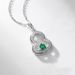 Cultivated emerald full diamond necklace S925 silver inlaid cultivated colored treasure gourd clavicle chain_ipsvogv.com