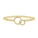 Geometric Beaded Bracelet - Wave Knot Design With Gold Beads & Heart Charms (Trendy Stackable Jewelry For Women Boho Chic Hand Accessory)_ipsvogv.com