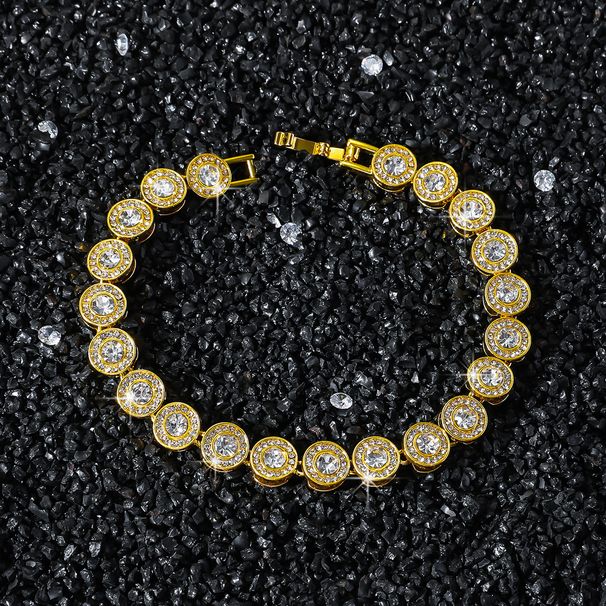 Men's 8mm wide classic street hip-hop style round diamond splicing chain necklace_ipsvogv.com