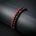 Men's Jewelry Leather Cord Bracelet Fashion Braided Leather Stainless Steel Bracelet Natural Stone Beaded Bracelet_ipsvogv.com