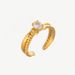 ins style simple open ring female stainless steel gold love zircon titanium steel ring index finger stone hand jewelry_ipsvogv.com
