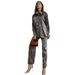 Women's Clothing fashion casual suits leopard print spring ladies long sleeved trousers women's two piece suit_ipsvogv.com
