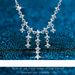 Galaxy Waterfall S925 Sterling Silver Moissanite Necklace Exquisite Diamond Tassel Temperament High End Light Luxury_ipsvogv.com