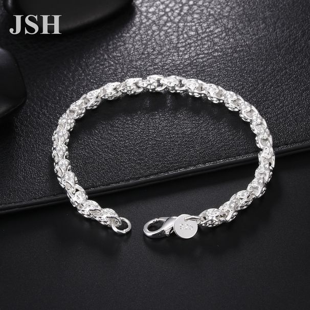 JSH Jinshihu Women's Men's Silver-Plated Fashion Exquisite New Dragon Head Bracelet Korean And Japanese Style_ipsvogv.com
